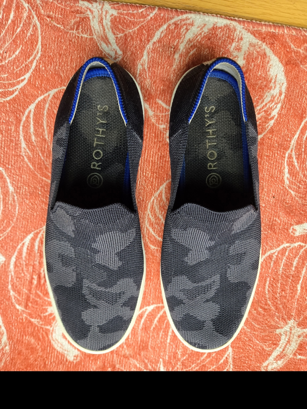 Rothy's Original Slip-On Sneakers - 8.5 Black Camo